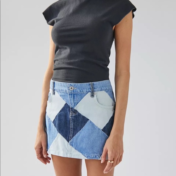 Denim Micro Skirt - Picture 1 of 5